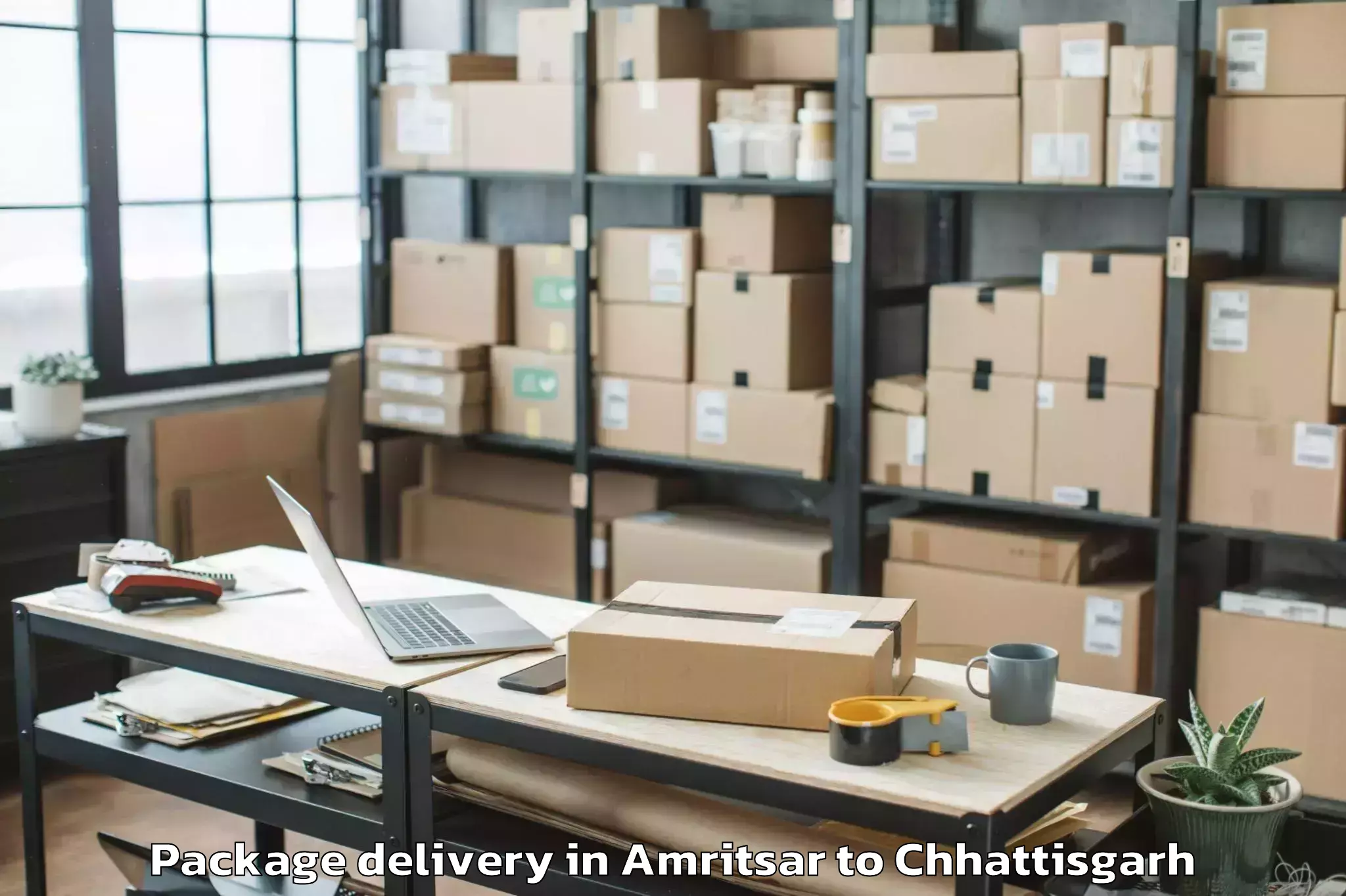 Professional Amritsar to Jashpur Nagar Package Delivery